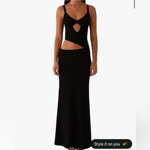 Amazon Black Cutout Maxi Dress